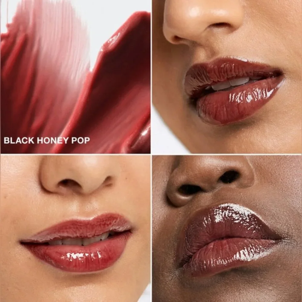 Clinique Pop Plush Creamy Lip Gloss 01 Black Honey Pop  .11 fl. oz.